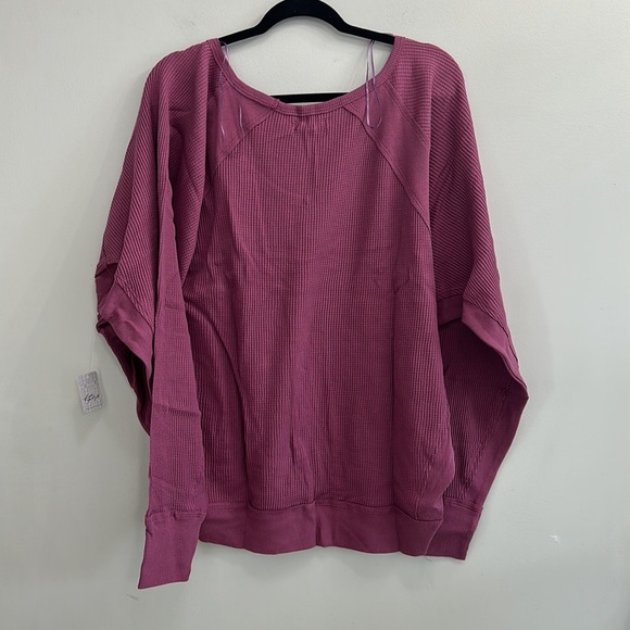 Free People Santa Clara Thermal Mulberry Top - Picture 5 of 5